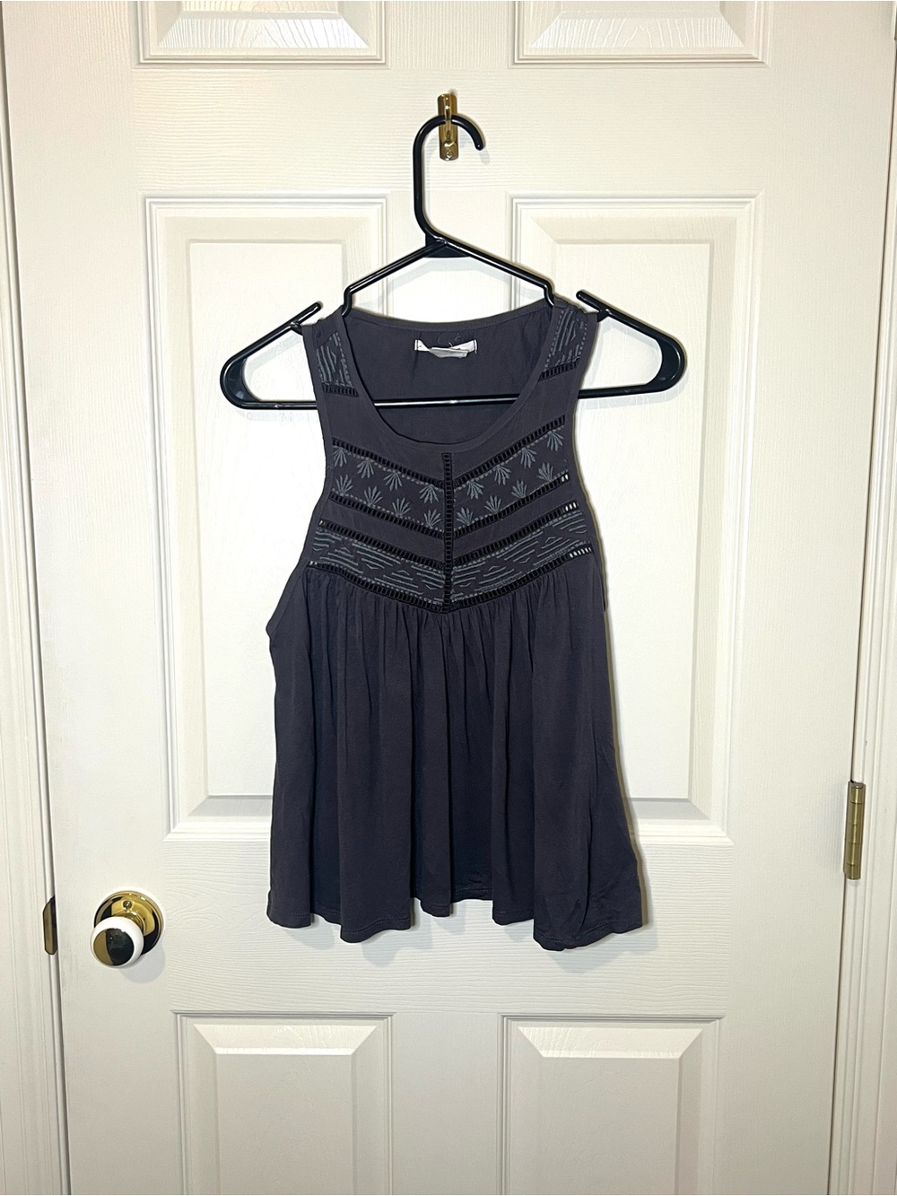 O'Neill Charcoal Embroidered Racerback Camisole